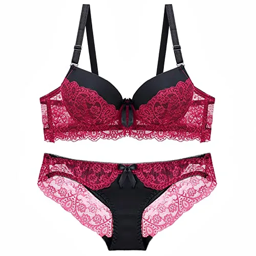 Ensemble lingerie dentelle push-up