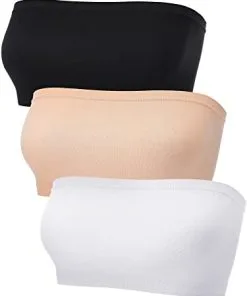 Alternative view of Geyoga 3 Pcs Soutien-Gorge Bandeau sans Bretelles Soutien-Gorge Tube Non Rembourré Extensible Brassières sans Couture